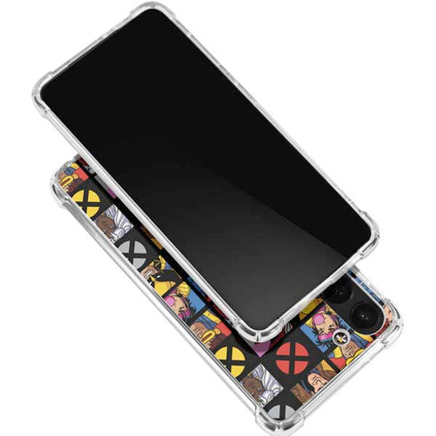 Marvel X-Men Pattern Galaxy S23 FE Clear Case